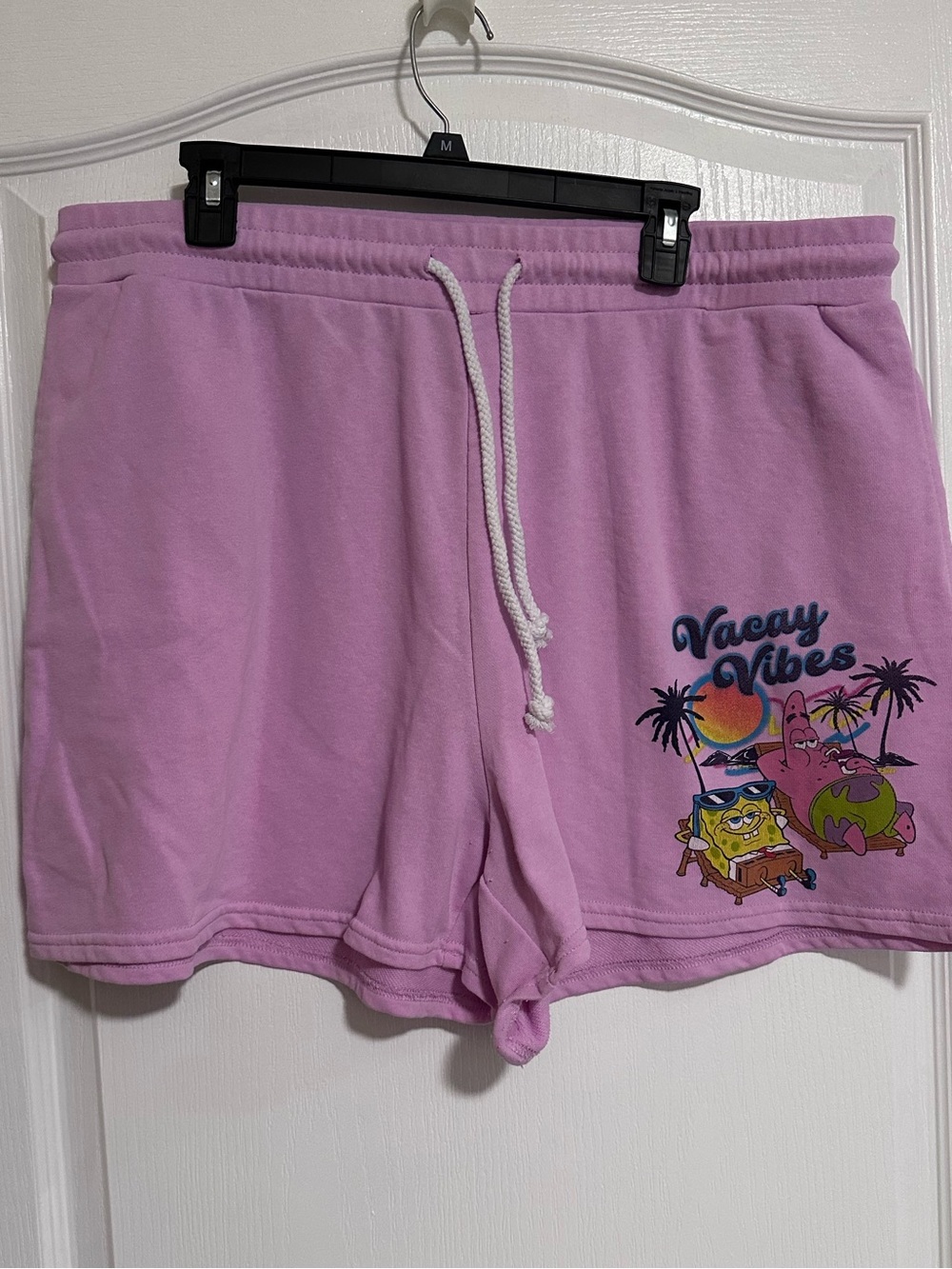 SpongeBob Women’s Lavender Vacay Vibes Shorts XXXL Drawstring Pockets